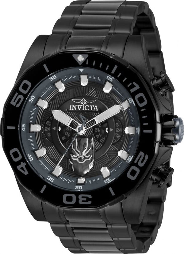 Invicta Marvel Black Panther World Time Quartz Black Dial Men's Watch #33149 - Watches of America