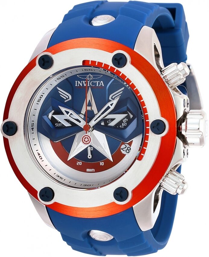 Invicta Marvel Captain America Chronograph Quartz Men's Watch #28420 - Watches of America