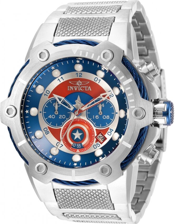 Invicta Marvel Captain America Chronograph Quartz Men's Watch #32174 - Watches of America
