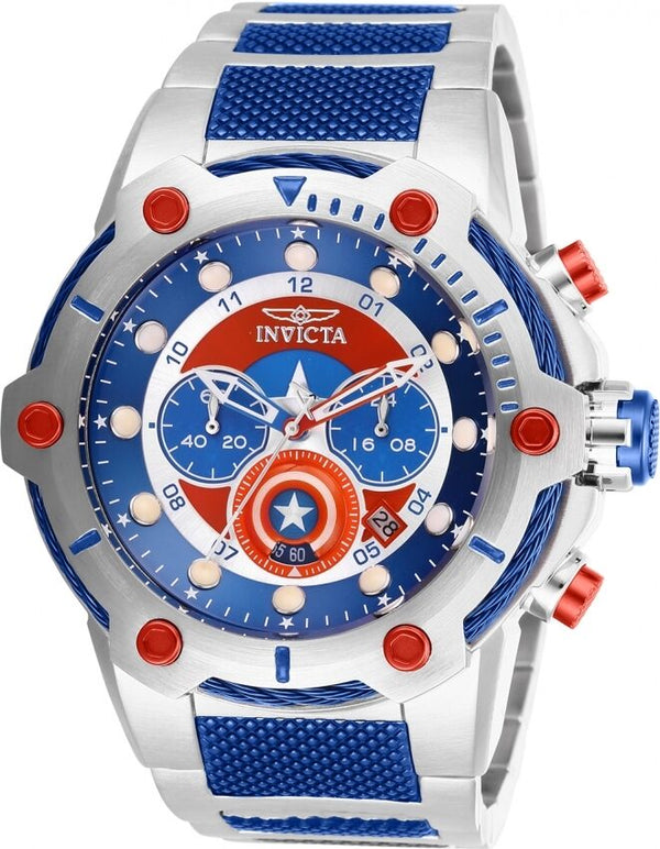 Invicta Marvel Captain America Chronograph Quartz Men's Watch #27965 - Watches of America