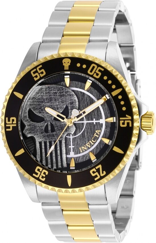 Invicta Marvel Punisher Black Dial Men's Watch #29695 - Watches of America