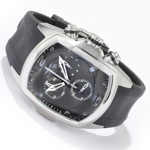 Invicta Men's Lupah Collection Revolution Chronograph Black Polyurethane Watch #6103 - Watches of America