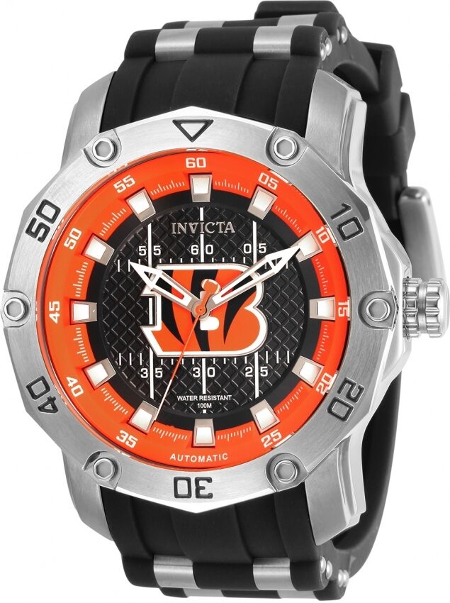 Invicta NFL Cincinnati Bengals Automatic Black Dial Men's Watch #32014 - Watches of America