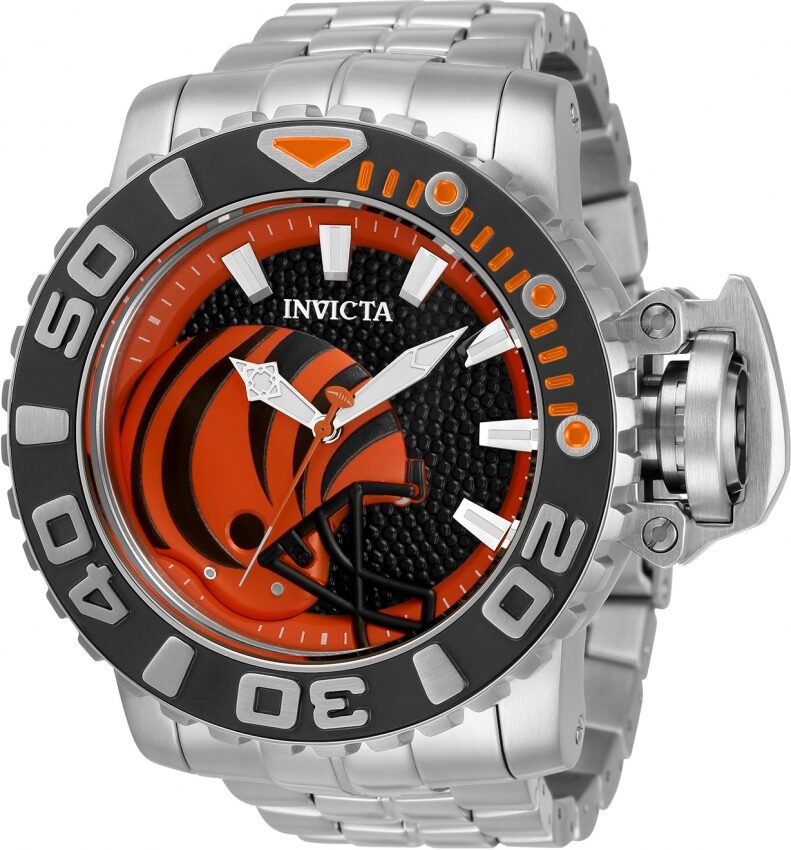Invicta NFL Cincinnati Bengals Automatic Black Dial Men's Watch #33002 - Watches of America