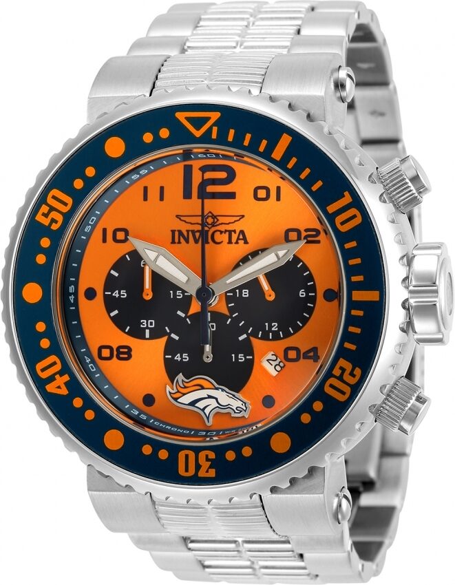 Invicta NFL Denver Broncos Chronograph Quartz Men's Watch #30264 - Watches of America