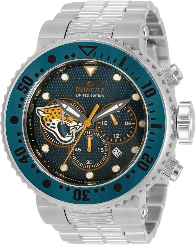 Invicta NFL Jacksonville Jaguars Chronograph Quartz Men's Watch #33129 - Watches of America