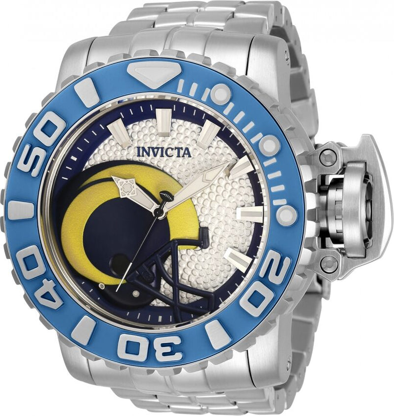 Invicta NFL Los Angeles Rams Automatic White Dial Men's Watch #33019 - Watches of America