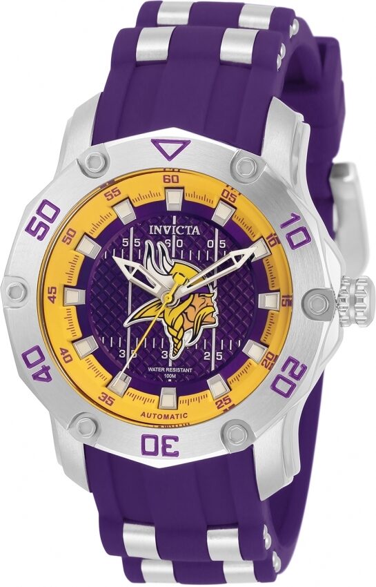 Invicta NFL Minnesota Vikings Automatic Purple Dial Ladies Watch #32890 - Watches of America