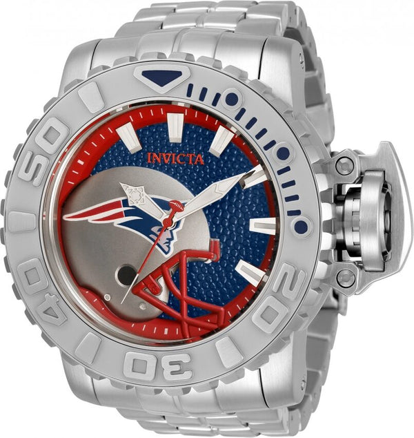 Invicta NFL New England Patriots Automatic Blue Dial Men's Watch #33024 - Watches of America