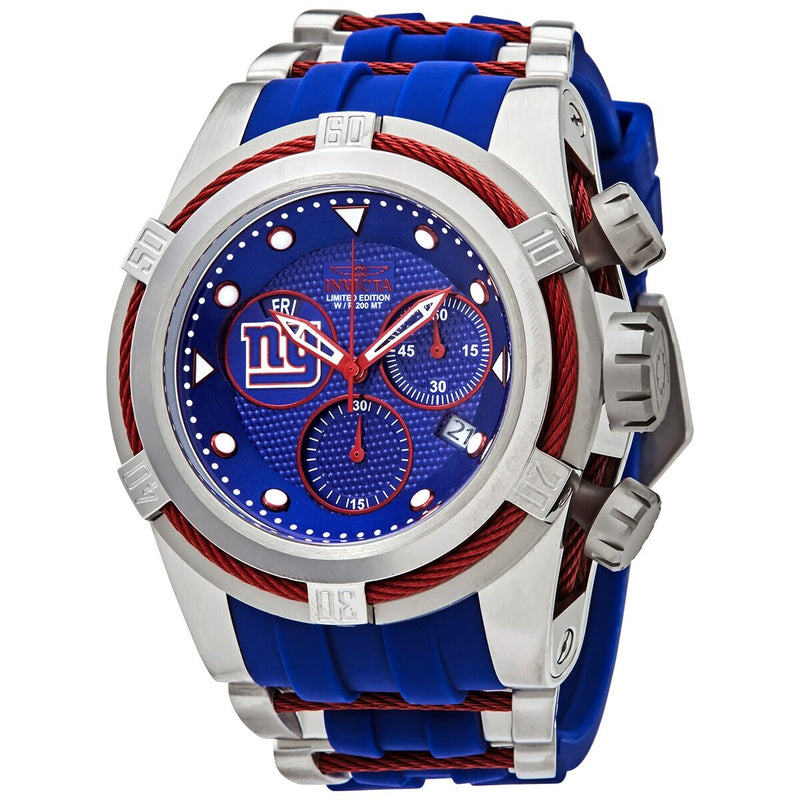 Invicta NFL New York Giants Chronograph Quartz Blue Dial Men's Watch #30246 - Watches of America