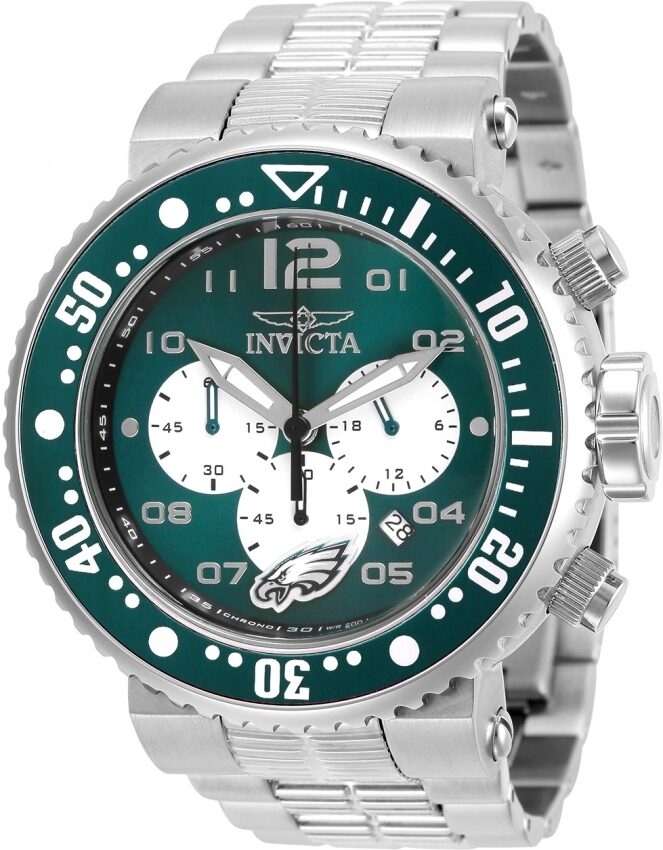 Invicta NFL Philadelphia Eagles Chronograph Quartz Men's Watch #30280 - Watches of America