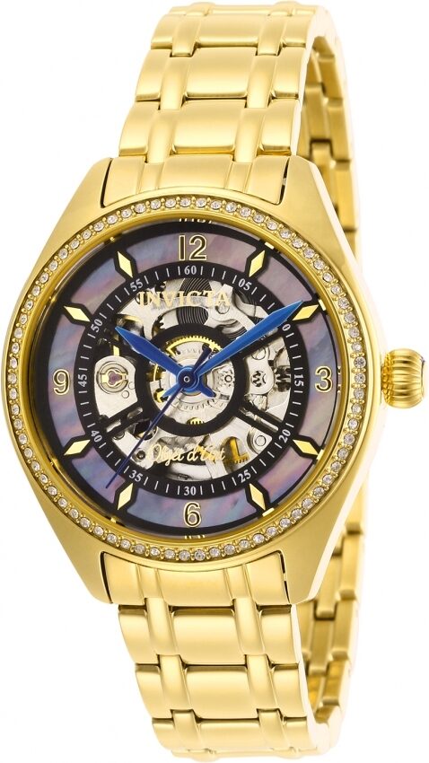 Invicta Objet D Art Automatic Crystal Black Dial Ladies Watch #26356 - Watches of America