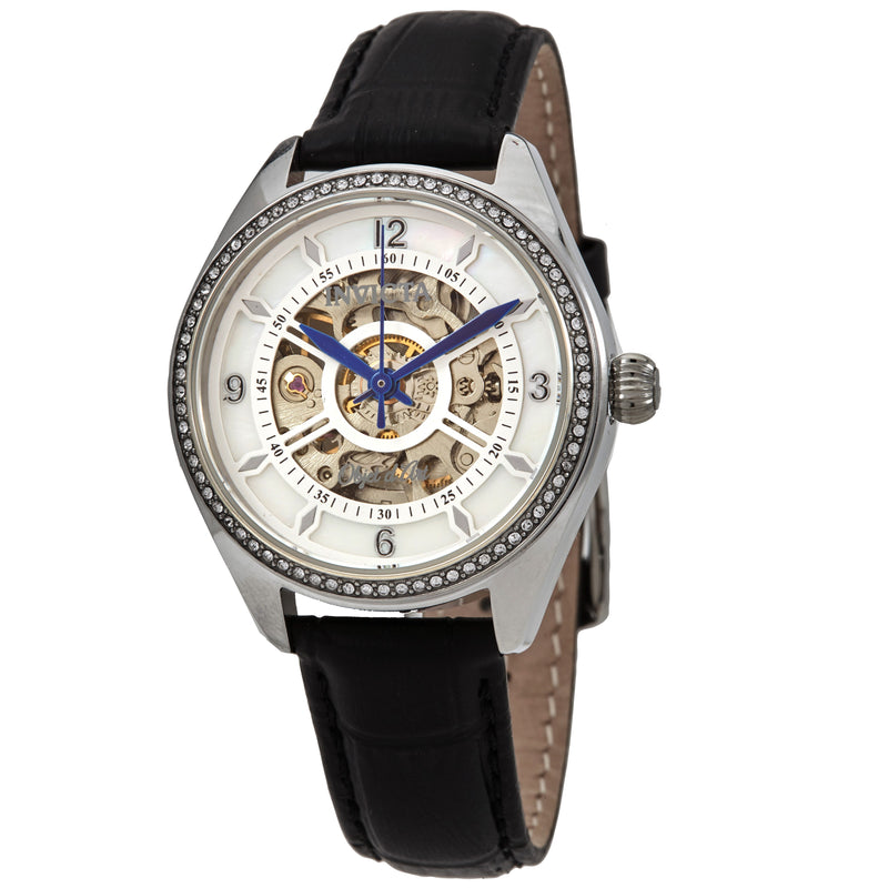 Invicta Objet D Art Automatic Crystal White Dial Ladies Watch #26351 - Watches of America