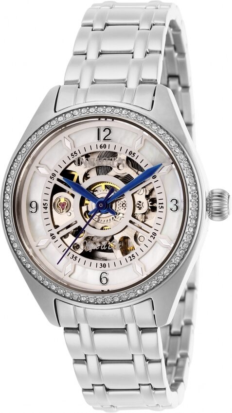 Invicta Objet D Art Automatic Crystal White Dial Ladies Watch #26355 - Watches of America