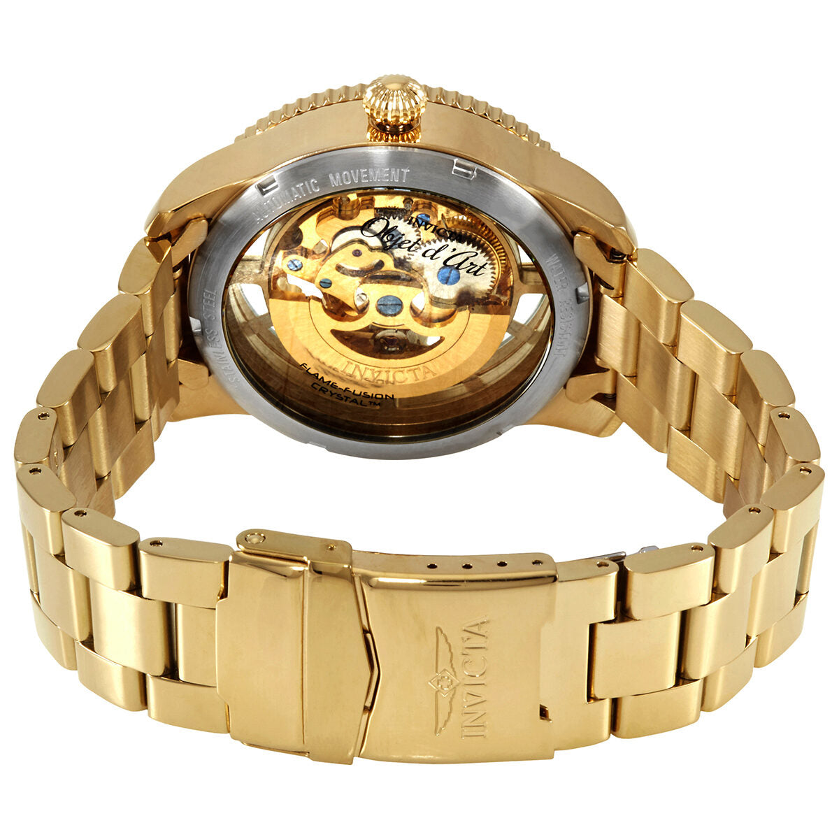 Invicta Objet D Art Automatic Gold Skeleton Dial Men's Watch 27551