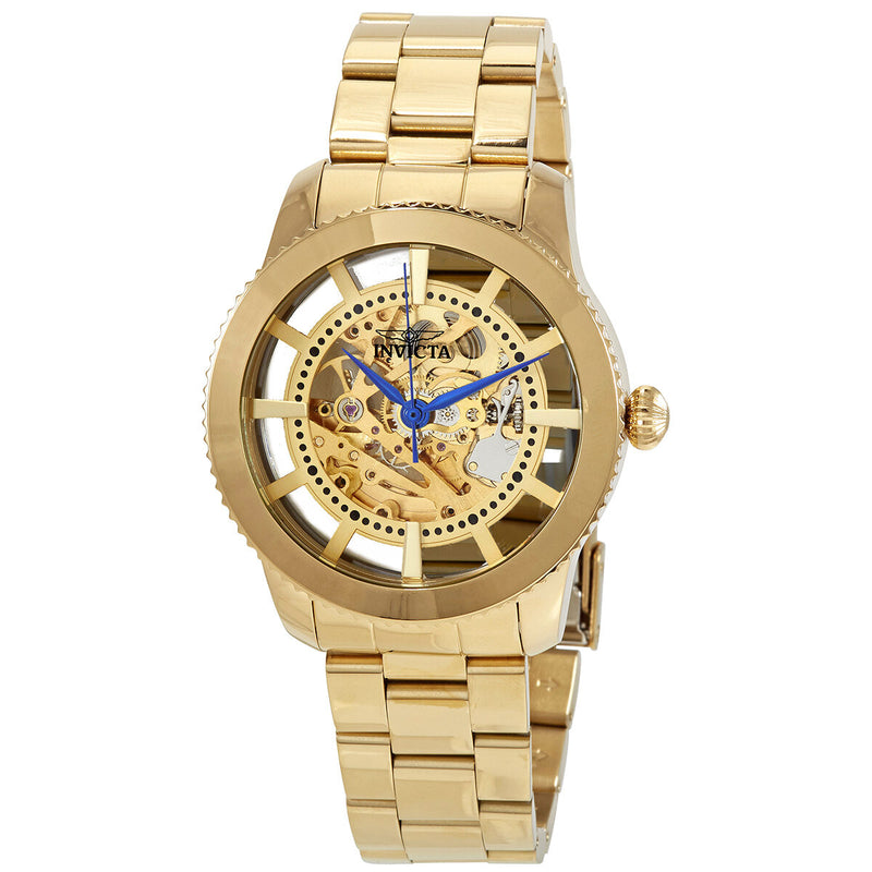 Invicta Objet D Art Automatic Gold Skeleton Dial Men's Watch #27551 - Watches of America