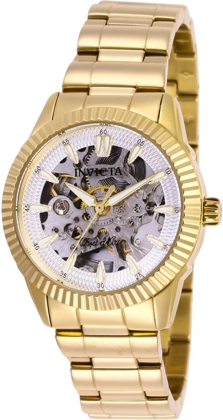 Invicta Objet D Art Automatic Silver Dial Ladies Watch #26363 - Watches of America