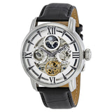 Invicta Objet D Art Automatic Silver Dial Blackk Leather Men's Watch #22650 - Watches of America