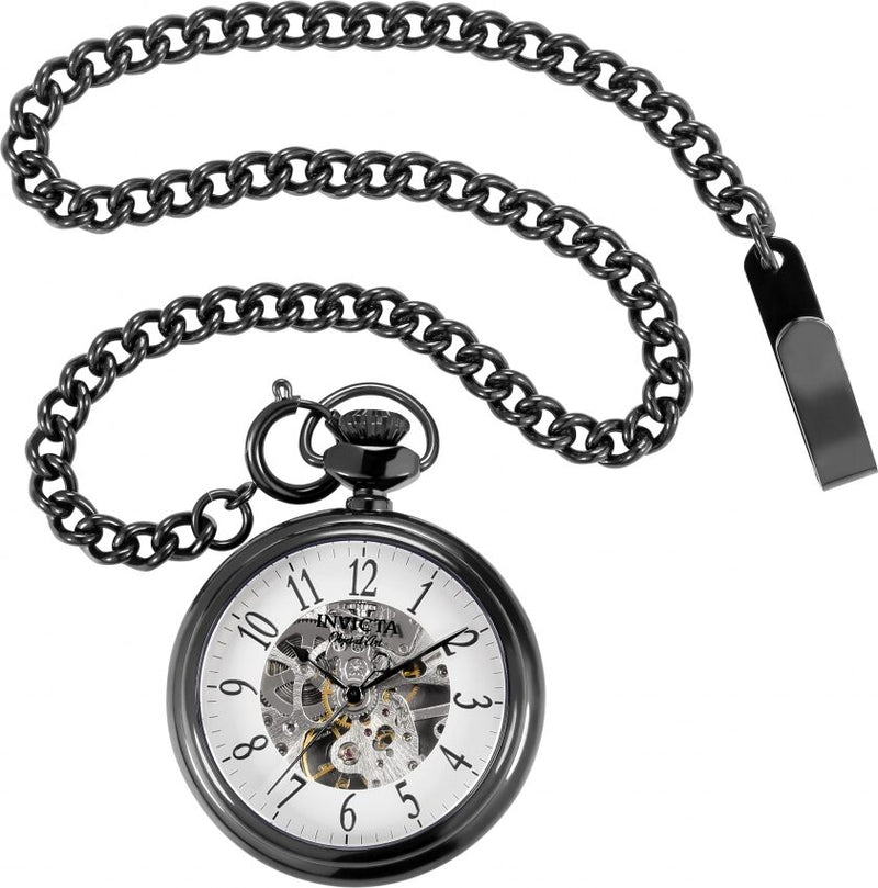 Invicta Objet D Art Hand Wind White Dial Men's Pocket Watch #32616 - Watches of America #2