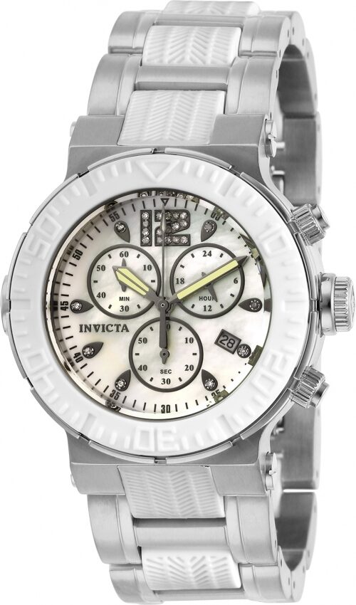 Invicta Ocean Reef Chronograph Quartz White Dial Ladies Watch #29666 - Watches of America