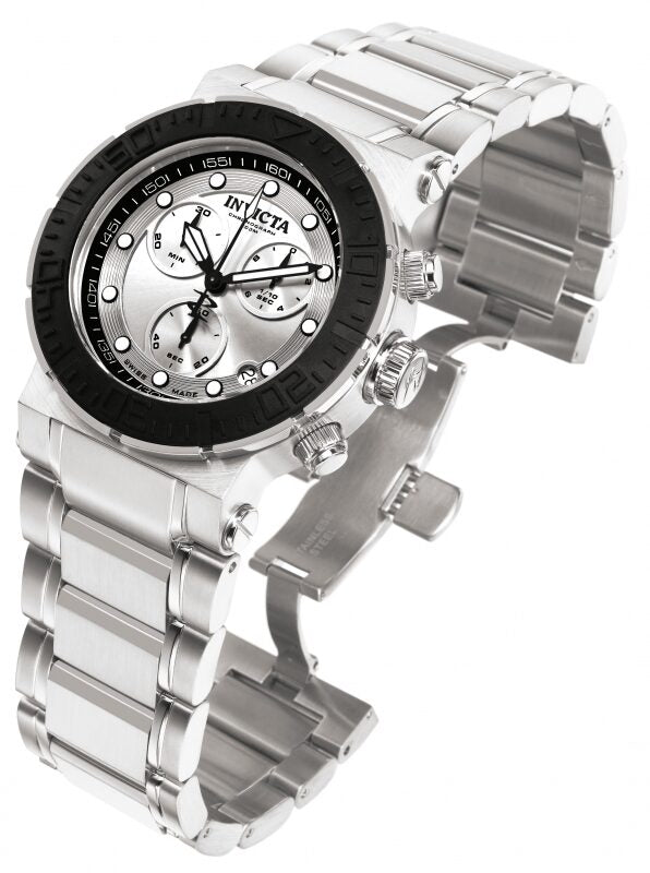 Invicta Ocean Reef Chronograph Silver Dial Stainless Steel Men s