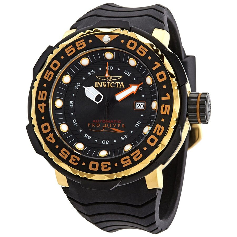 Invicta Pro Diver Automatic Black Dial Black Silicone Men's Watch #28785 - Watches of America