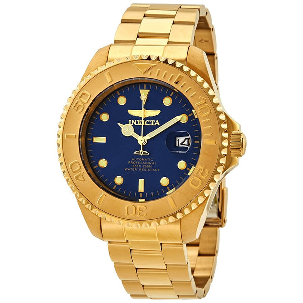 Invicta Pro Diver Automatic Blue Dial Yellow Gold-tone Men's Watch #28951 - Watches of America