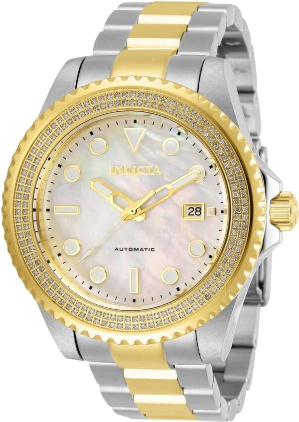 Invicta Pro Diver Automatic Diamond White Mother of Pearl Dial Men's Watch #30326 - Watches of America