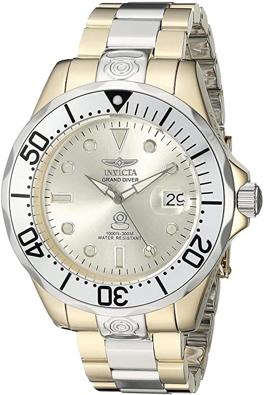 Invicta Pro Diver Automatic Gold Dial Grand Diver Men's Watch #16038 - Watches of America