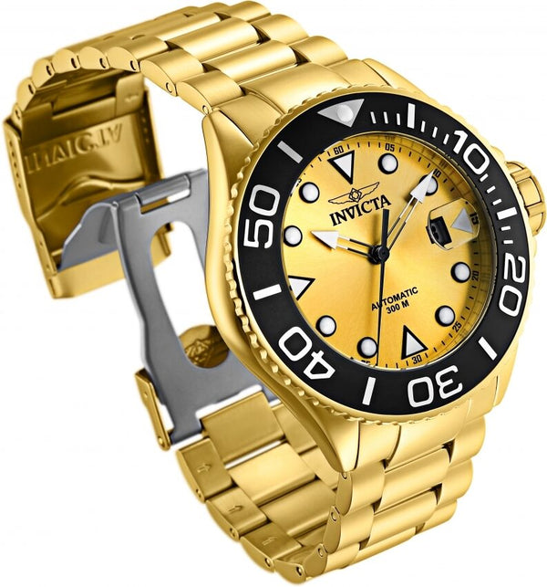 Invicta Pro Diver Automatic Gold Dial Yellow Gold-tone Men's Watch #28760 - Watches of America #2