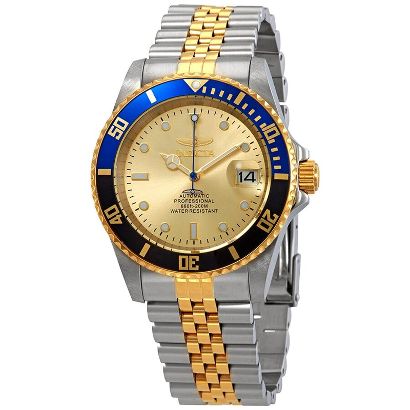 Invicta Pro Diver Automatic Gold Dial Batman Bezel Men's Watch #29181 - Watches of America