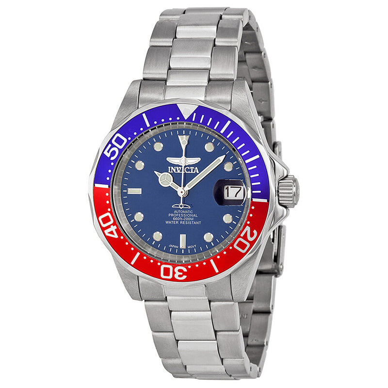 Invicta Pro Diver Automatic Blue Dial Pepsi Bezel Men's Watch #5053 - Watches of America