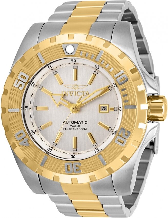 Invicta Pro Diver Automatic Silver Dial Two-tone Men's Watch #30501 - Watches of America