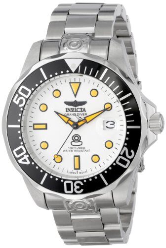 Invicta Pro Diver Automatic White Dial Stainless Steel Men's Watch #10640 - Watches of America