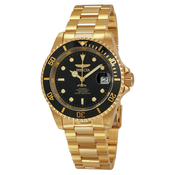 Invicta Pro Diver Black Dial Yellow Gold-plated Men's Watch 8929C#8929OB - Watches of America
