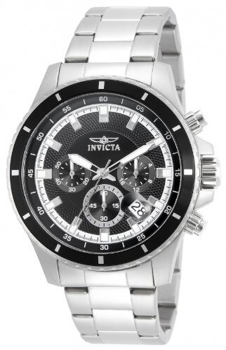 Invicta Pro Diver Chronograph Black Dial Stainless Steel Men's Watch #12454 - Watches of America