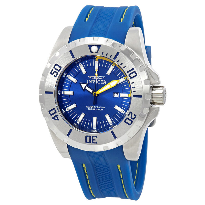 Invicta Pro Diver Blue Dial Blue Polyurethane Men's Watch #23733 - Watches of America