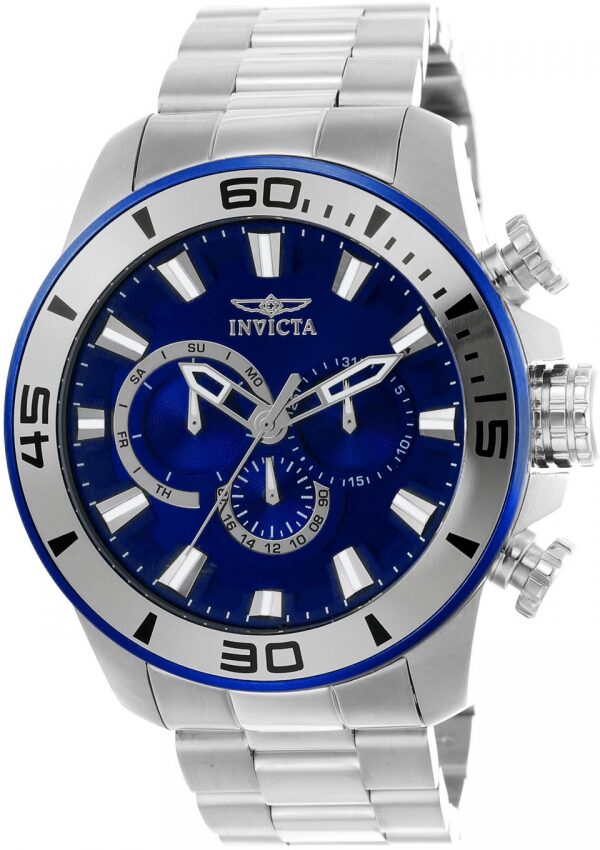 Invicta Pro Diver Blue Dial Chronograph Men's Watch #22586 - Watches of America