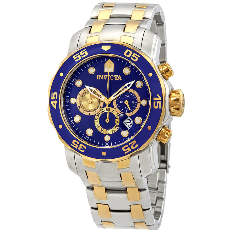 Invicta Pro Diver Chronograph Quartz Blue Dial Men's Watch #24849 - Watches of America