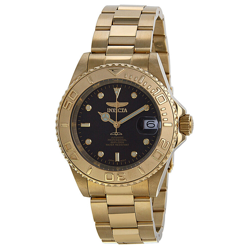 Invicta Pro Diver Brown Dial Gold Ion-plated Men's Watch #15847 - Watches of America