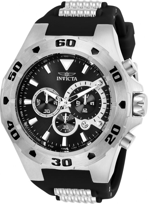 Invicta Pro Diver Chronograph Black Dial Men's Watch #24676 - Watches of America
