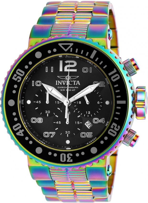 Invicta Pro Diver Chronograph Black Dial Men's Watch #25078 - Watches of America