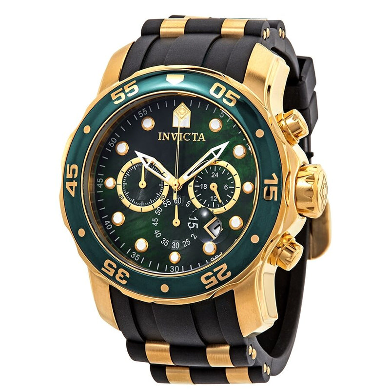 Invicta Pro Diver Chronograph Green Dial Men's Watch #17883 - Watches of America