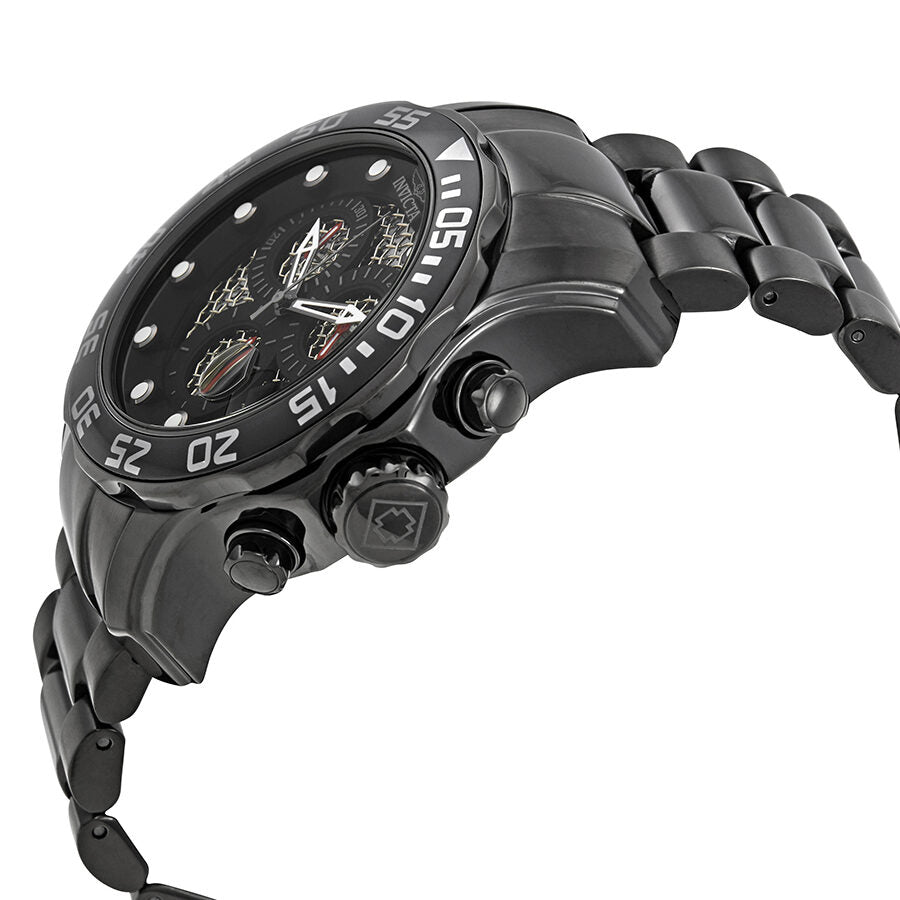 Invicta Pro Diver Chronograph Black Open Weave Dial Men's Watch #19838 - Watches of America #2