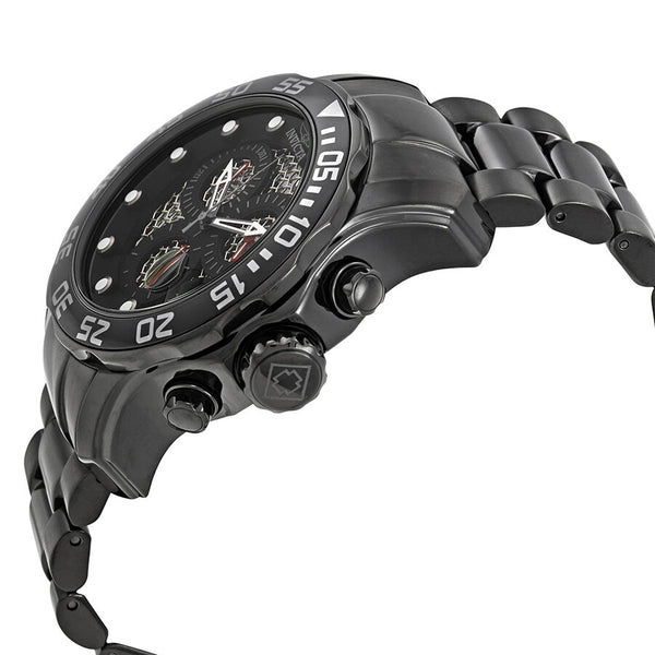 Invicta Pro Diver Chronograph Black Open Weave Dial Men's Watch #19838 - Watches of America #2