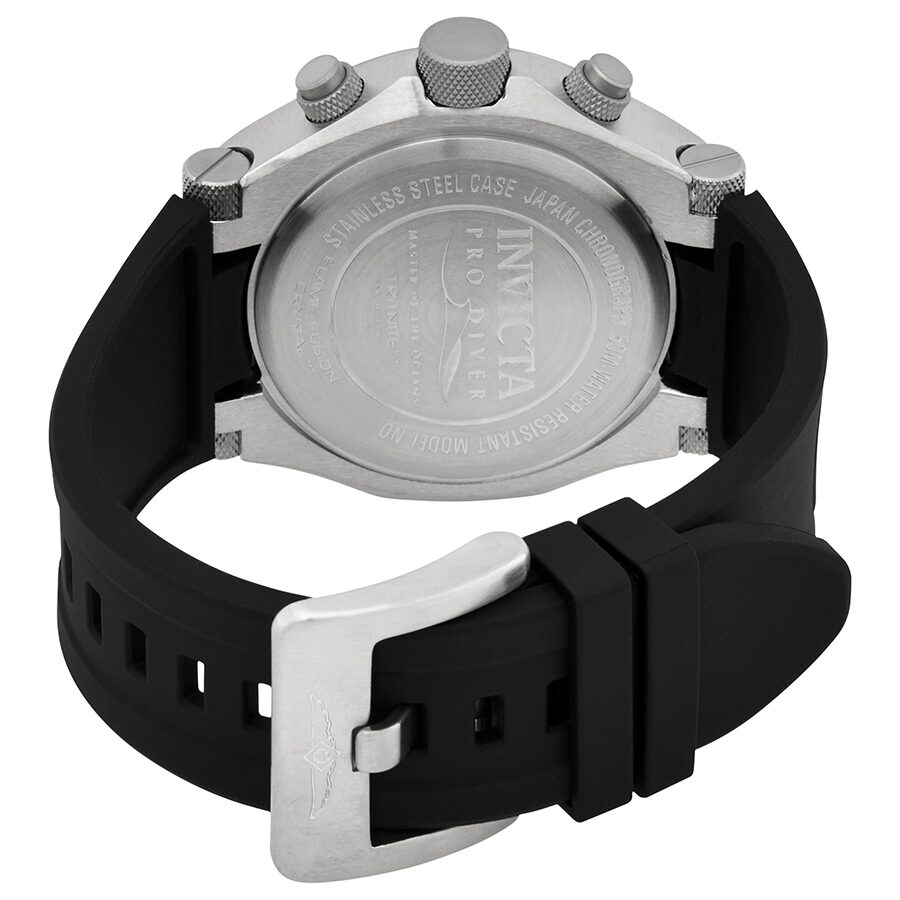 Invicta Pro Diver Chronograph Blue Dial Black Polyurethane Men's Watch #17813 - Watches of America #3