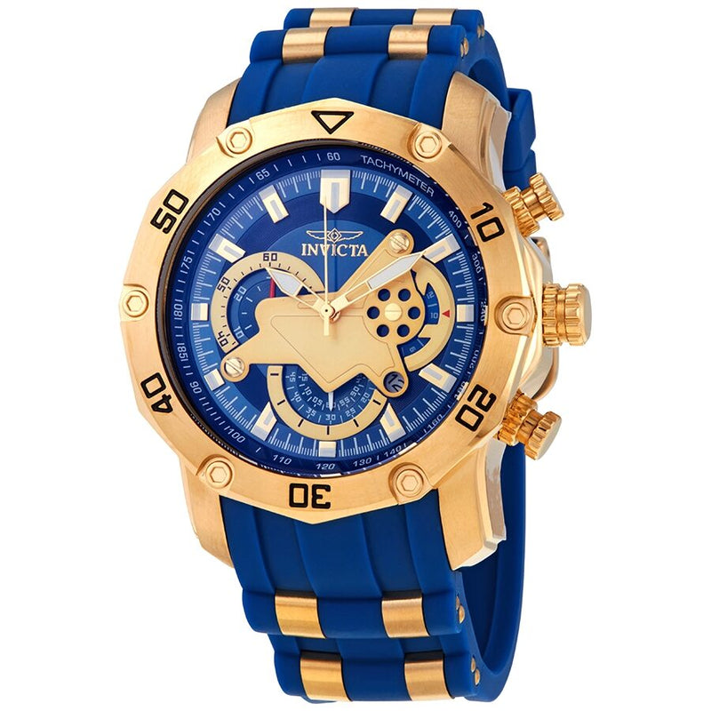 Invicta Pro Diver Chronograph Blue Dial Men's Watch #22798 - Watches of America
