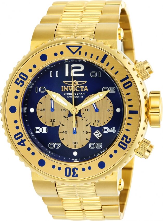 Invicta Pro Diver Chronograph Blue Dial Men's Watch #25077 - Watches of America
