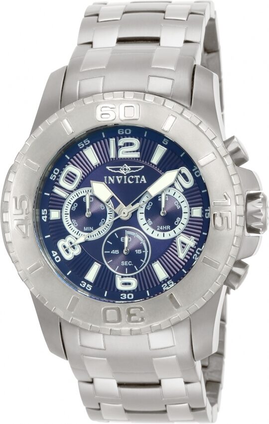 Invicta Pro Diver Chronograph Blue Dial Stainless Steel Men's Watch 15023#15020 - Watches of America