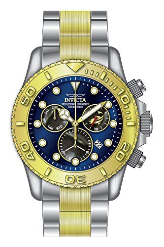 Invicta Pro Diver Chronograph Blue Dial Two-tone Men's Watch #20346 - Watches of America